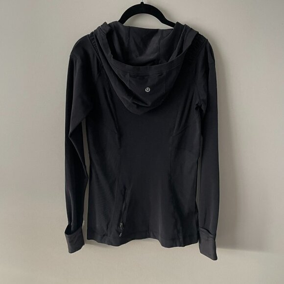 Lululemon Athletica Pullover Hoodie Asymmetrical 1/2 Zip Casual Black 6 - Picture 3 of 8